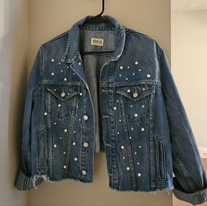 Etica Brand Denim Jacket with Pearl Accents (custom)
